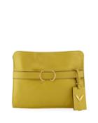 Large Calf Leather Clutch Bag