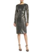 Long-sleeve Asymmetric Sequin