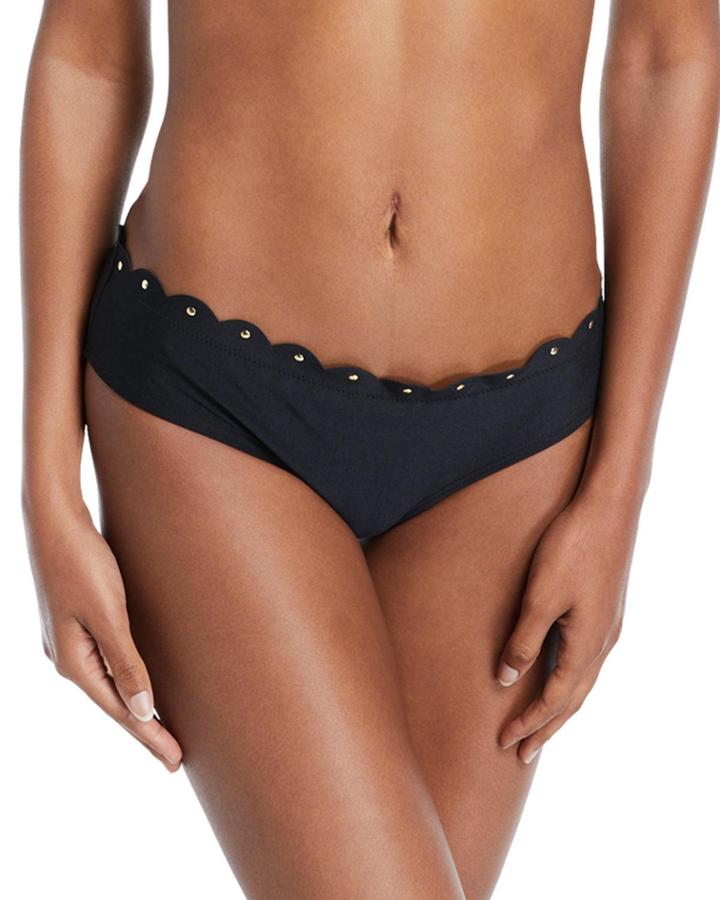 Morro Bay Scalloped Hipster Solid Bikini