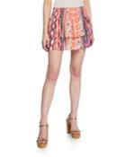 High-waist Printed Ruffle