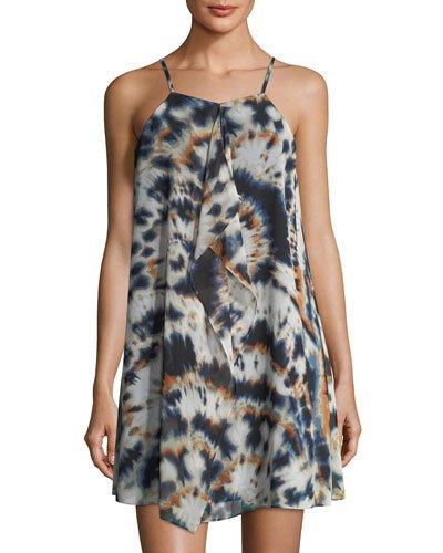 Tie-dye Halter-neck Dress
