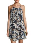 Tie-dye Halter-neck Dress