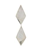 14k Satin Double-kite Mother-of-pearl Drop Earrings