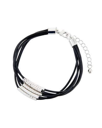 Multi-row Cord Bracelet, Black
