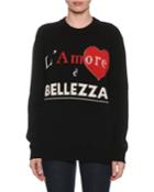 L'amore E Bellezza Intarsia-knit Cashmere Pullover