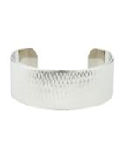 Wide Diamond-cut Cuff Bracelet,