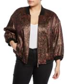Vander Wool-silk Brocade Bomber Jacket,
