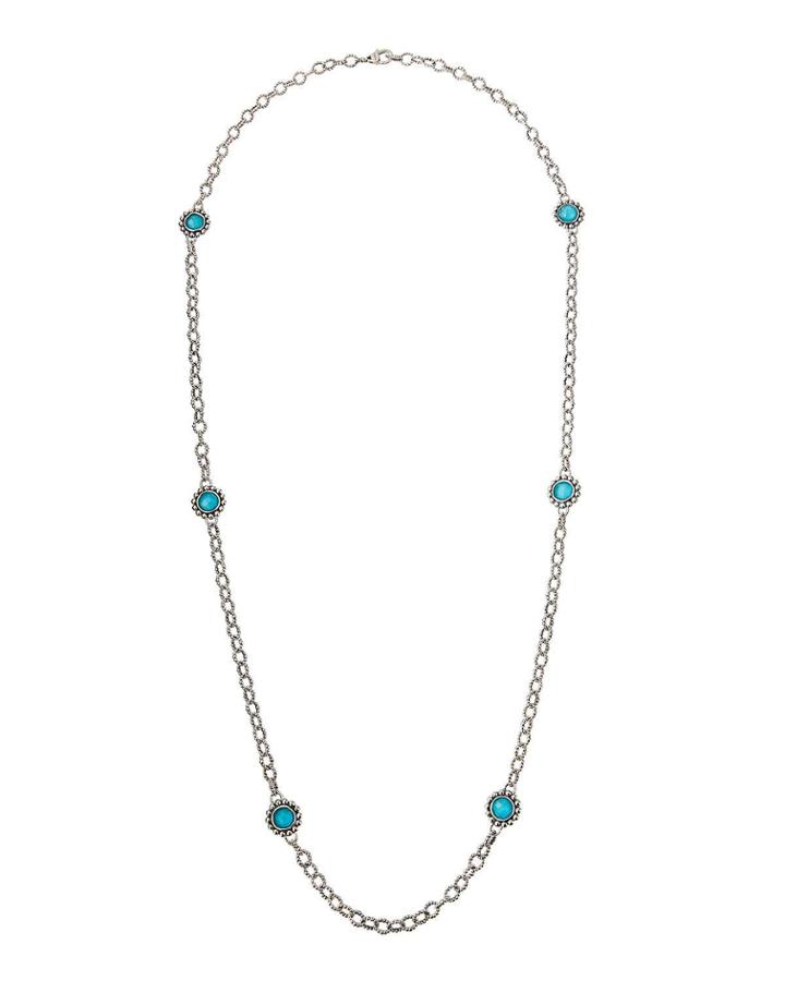 Maya 6-station Inlay Necklace In Turquoise,