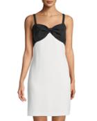Two-tone Bow-front Cocktail Dress