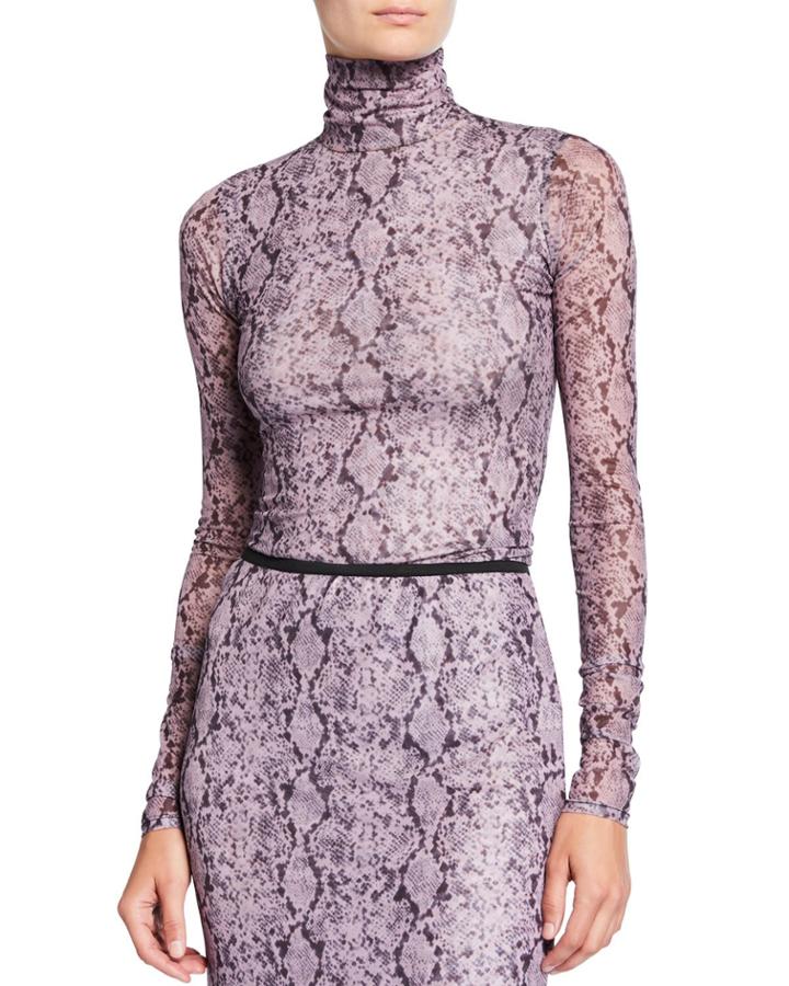 Python-print Long-sleeve Turtleneck