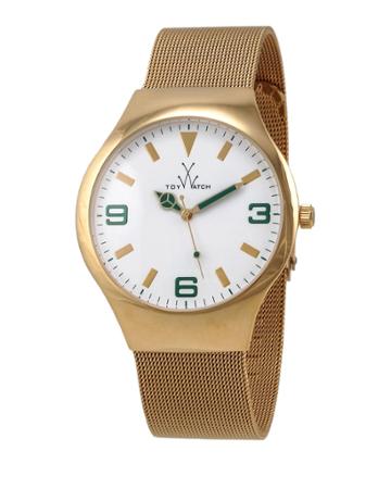 Toywatch Golden Mesh Bracelet Watch, Green