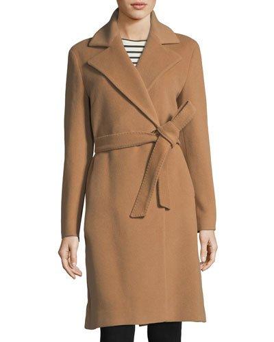 Trench Coat With V-cut Fold