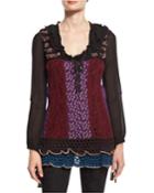 Ruffled-hem Crochet Vest,