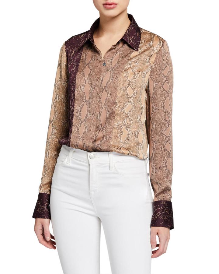 Yvonet Python-print Blouse