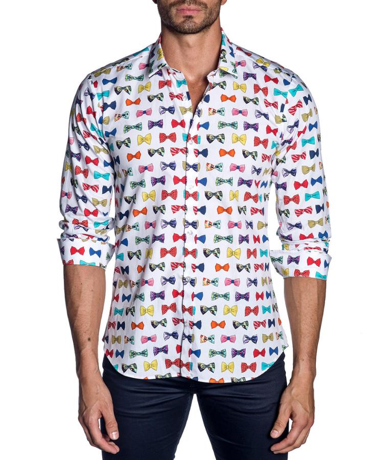 Men's Semi-fitted Bow-tie Print Sport