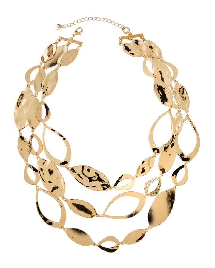 Disk & Link 3-strand Necklace