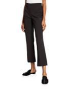 Flat-front Cropped Pants