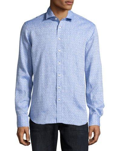 Linen Diamond-print