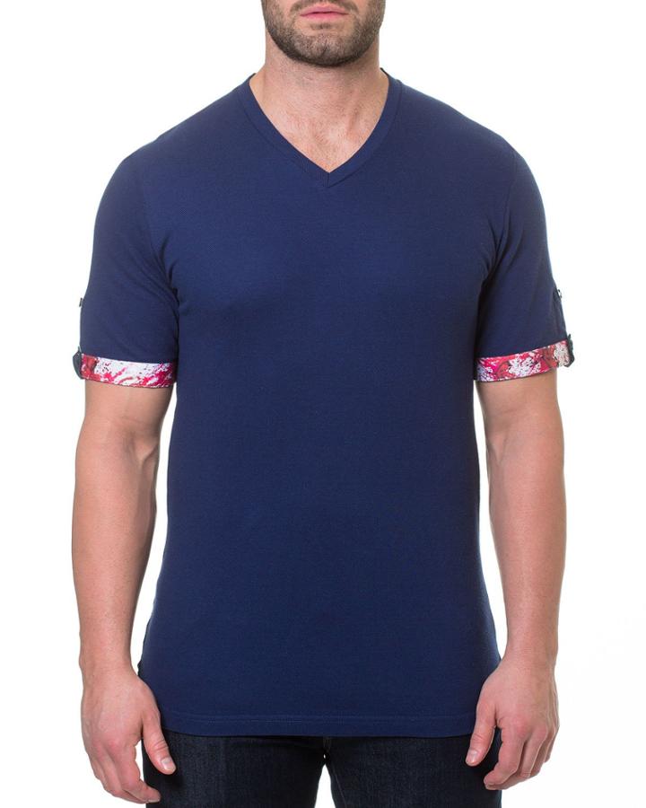Men's V-neck Pique T-shirt