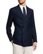 Men's Pied De Poule One-and-a-half-breasted Blazer