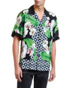 Men's Orchid-print Short-sleeve