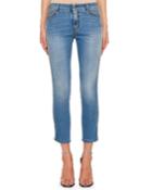 Straight-leg Metallic Side-stripe Jeans