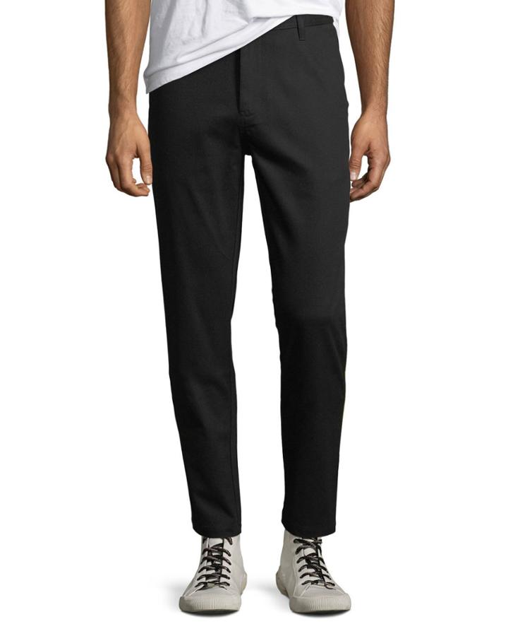 Men's Side-stripe Cotton Track Pants