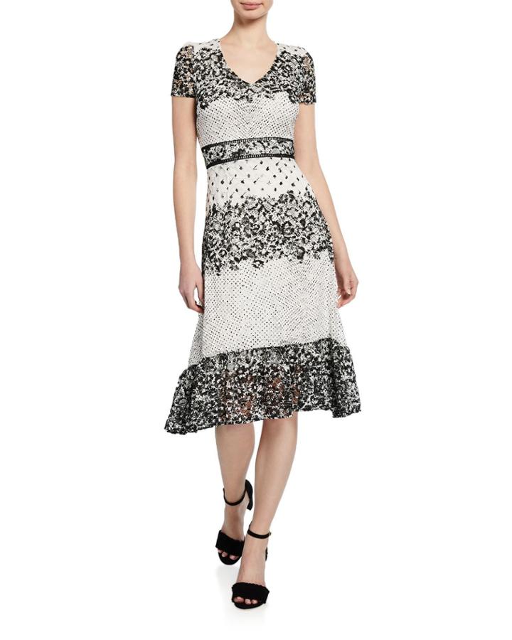 Lace Printed A-line