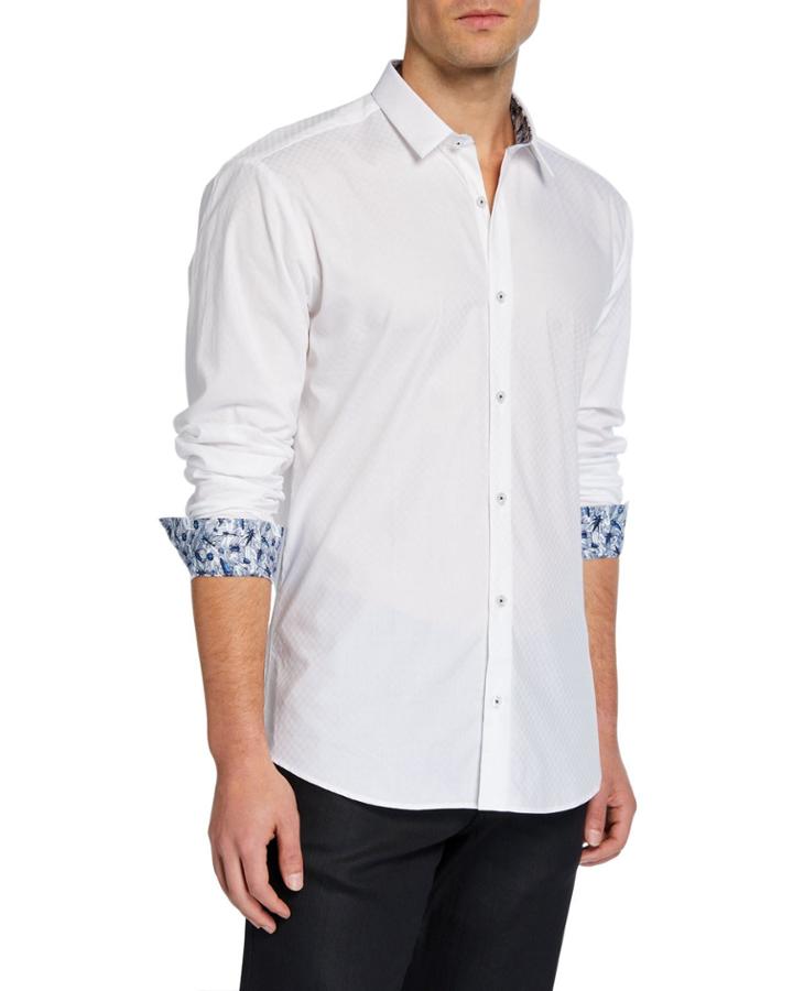 Men's Sport Shirt With Contrast Facing
