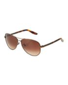 Bottega Veneta Aviator Sunglasses, Brass, Women's,