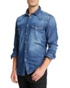 Men's Distressed Western Denim