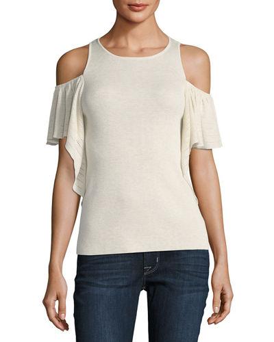 Cold-shoulder Ruffled Top