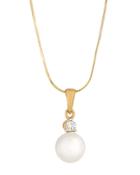 14k Akoya Pearl & Diamond Pendant Necklace