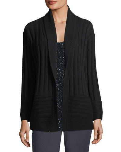 Cashmere Mixed-stitch Cardigan