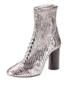 Rillyan Pleated Metallic Booties