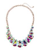 Iridescent Crystal Bib Necklace