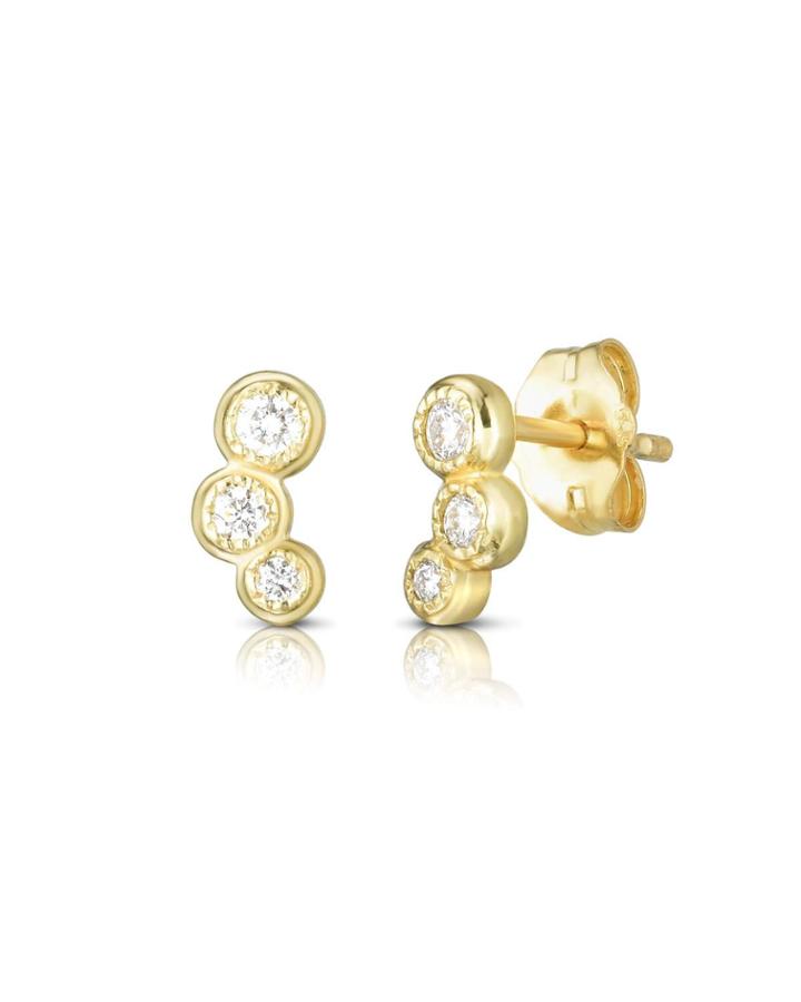 14k Cubic Zirconia Trio