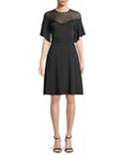 Jan Semisheer-yoke Dress