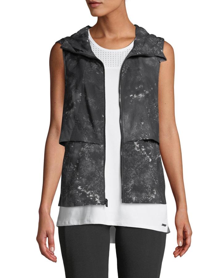 Studio To Street Pleated Hoodie Vest