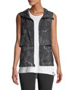 Studio To Street Pleated Hoodie Vest