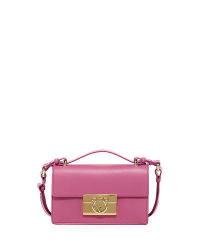 Aileen Small Leather Crossbody Bag, Pink