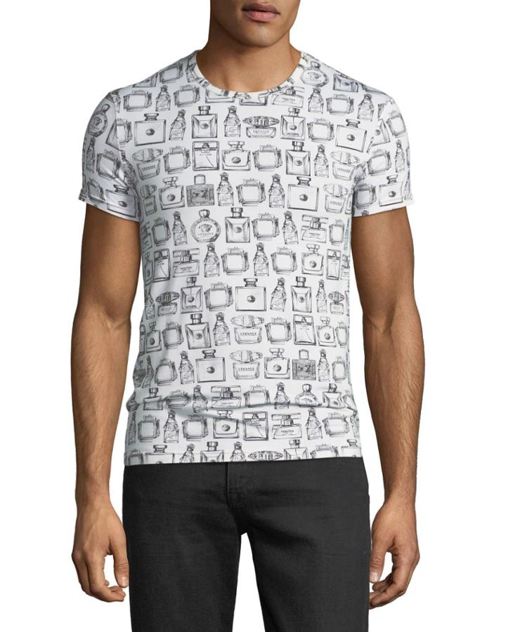 Men's Cologne-bottle Print T-shirt