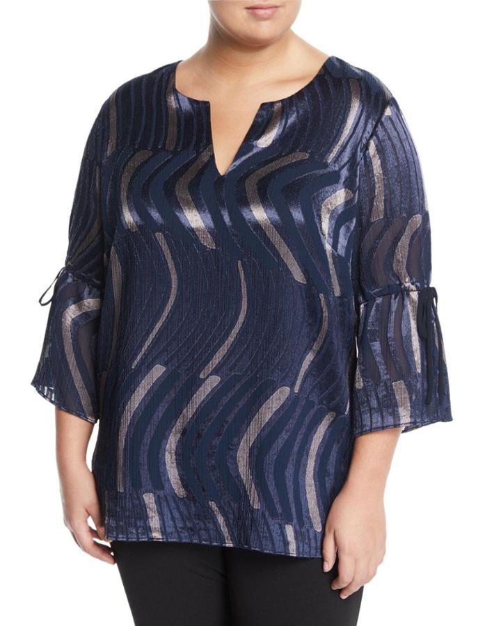 Sela Graphic-print Blouse,