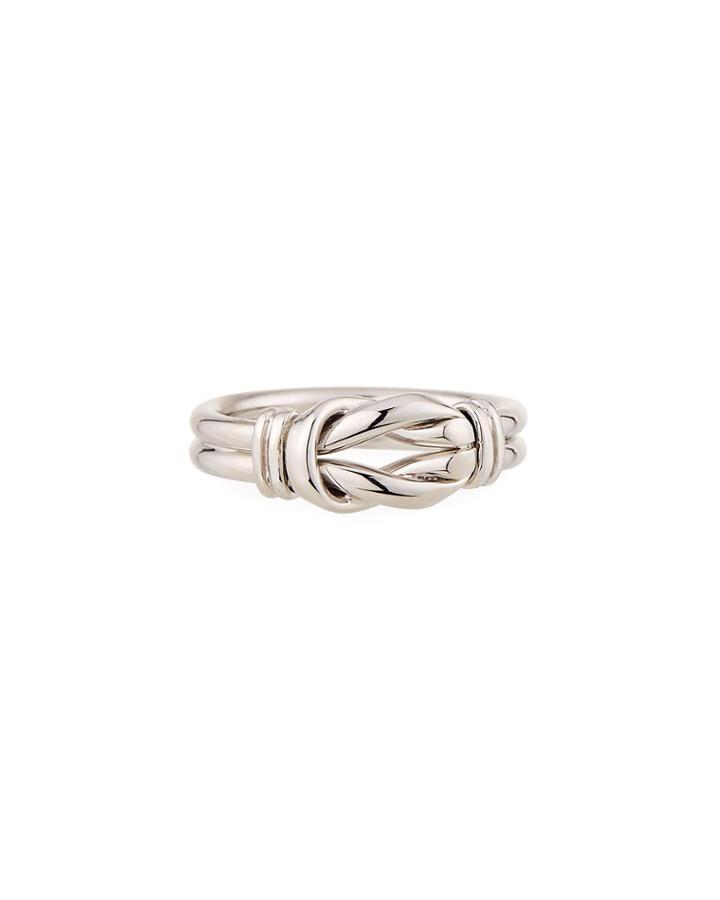 18k White Gold Knot Ring,