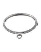 Cubic Zirconia Pave Door-knocker Bangle