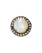 Round Mother-of-pearl & Diamond Ring