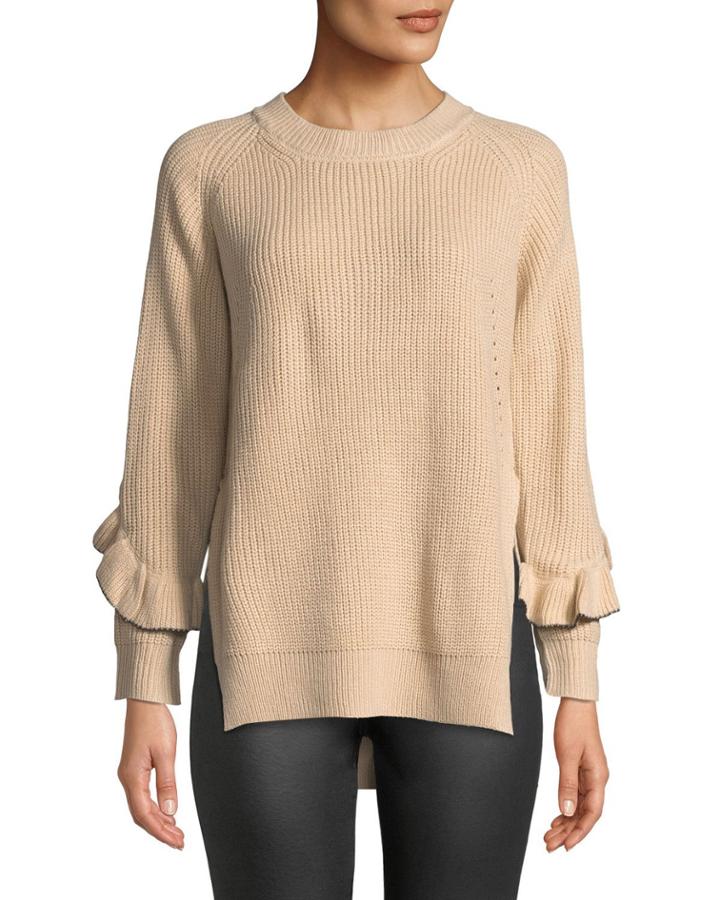 Cool Girl Ruffle-sleeve Knit