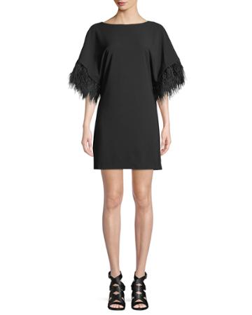 Budden Mini Dress W/ Feather