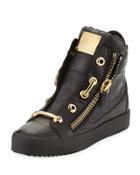 Men's Crocodile-stamped High-top