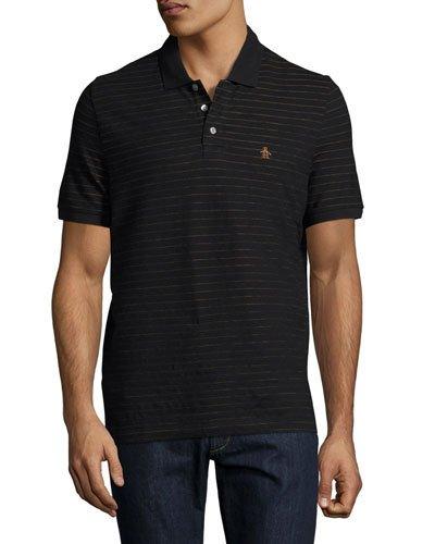 Jacquard Striped Polo